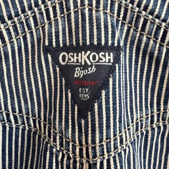 Oshkosh B’gosh stripped overalls size 12M - Picture 7 of 10